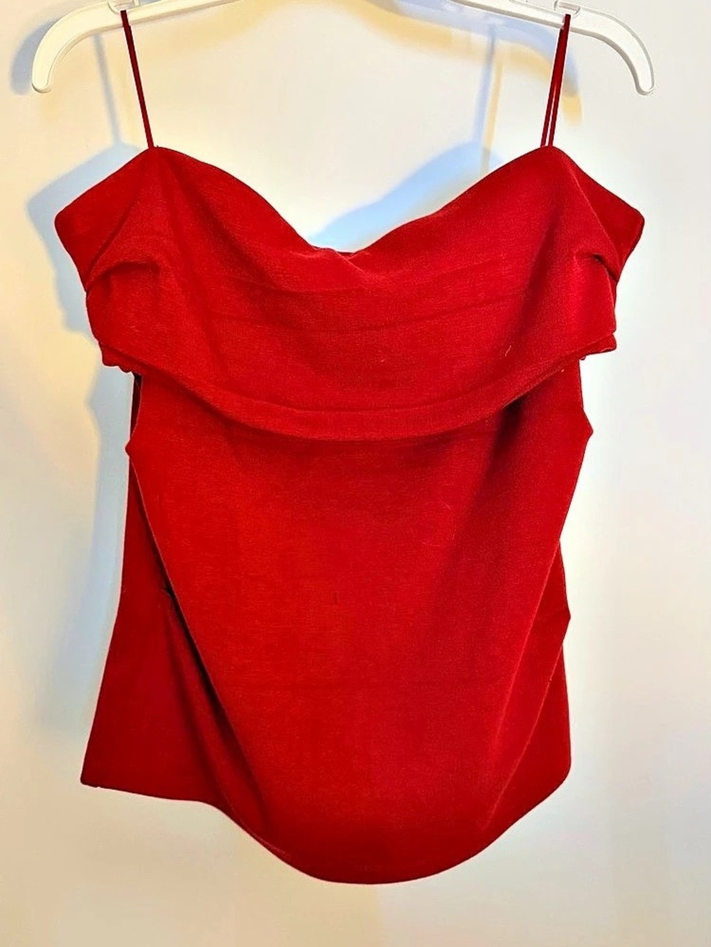 c'est chic Red Cowl Neck Camisole Size Large Like New